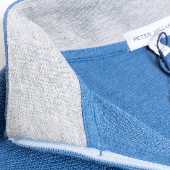 Peter Millar Crown Comfort Pullover Sweater Cape Blue Golf Quarter Zip - Picture 3 of 12